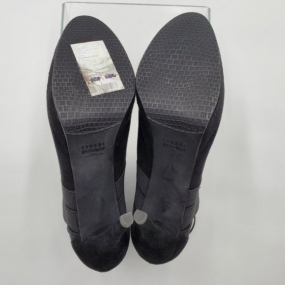 Stuart Weitzman - Black Suede Platform Booties - Picture 13 of 16